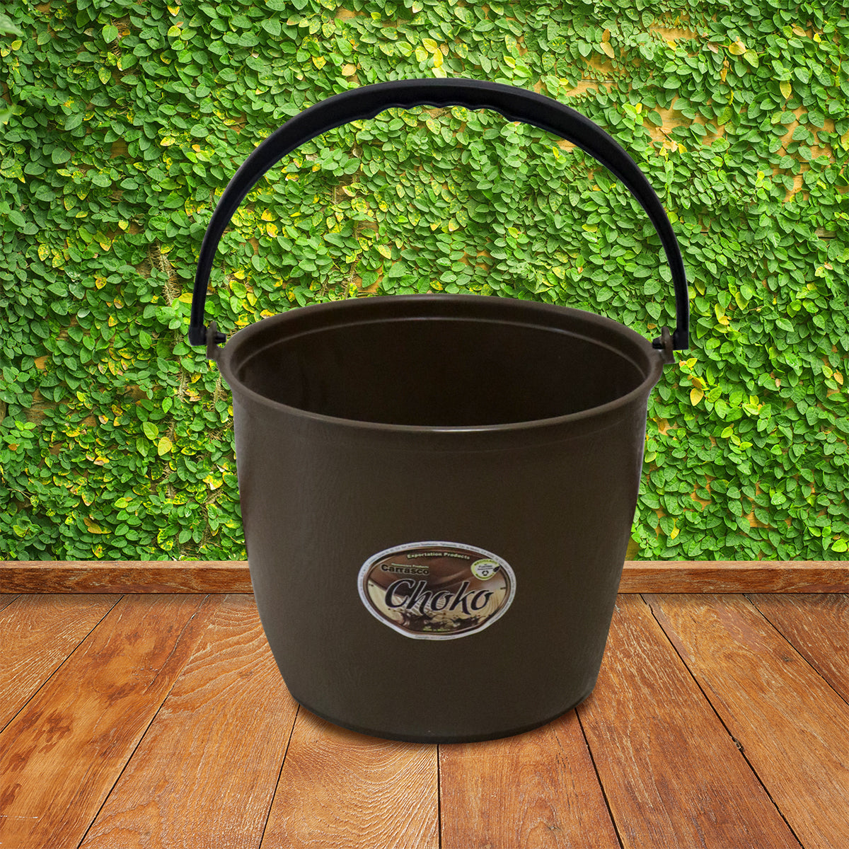 Cubeta de Plástico color Café, 10L., Barrilito