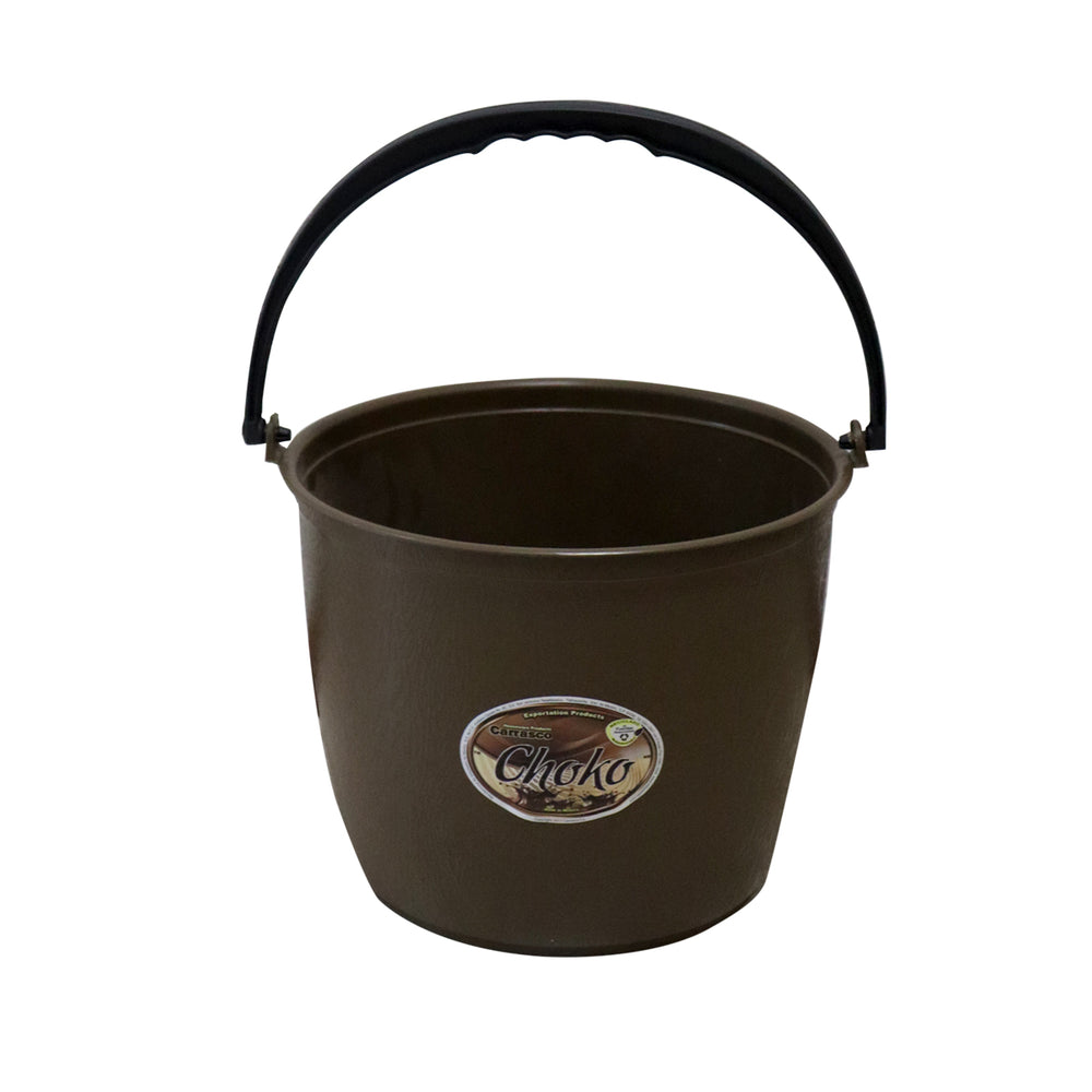 Cubeta de Plástico color Café, 10L., Barrilito