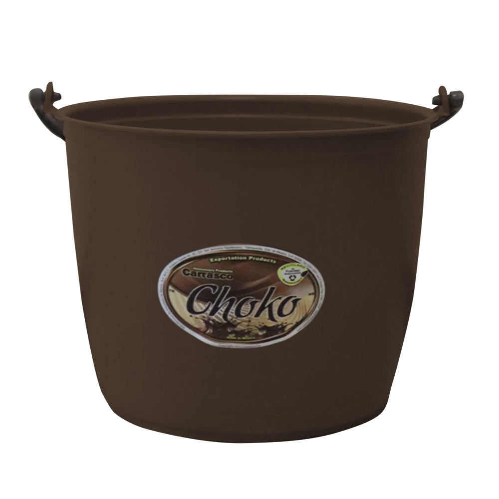 Cubeta de Plástico color Café, 10L., Barrilito