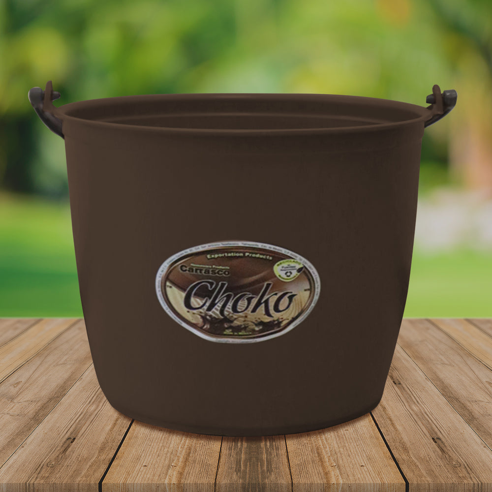 Cubeta de Plástico color Café, 10L., Barrilito