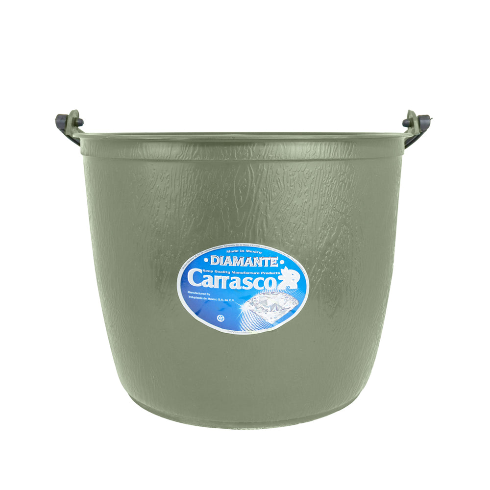 Cubeta de Plástico Barrilito, Color Olivo, 12 L