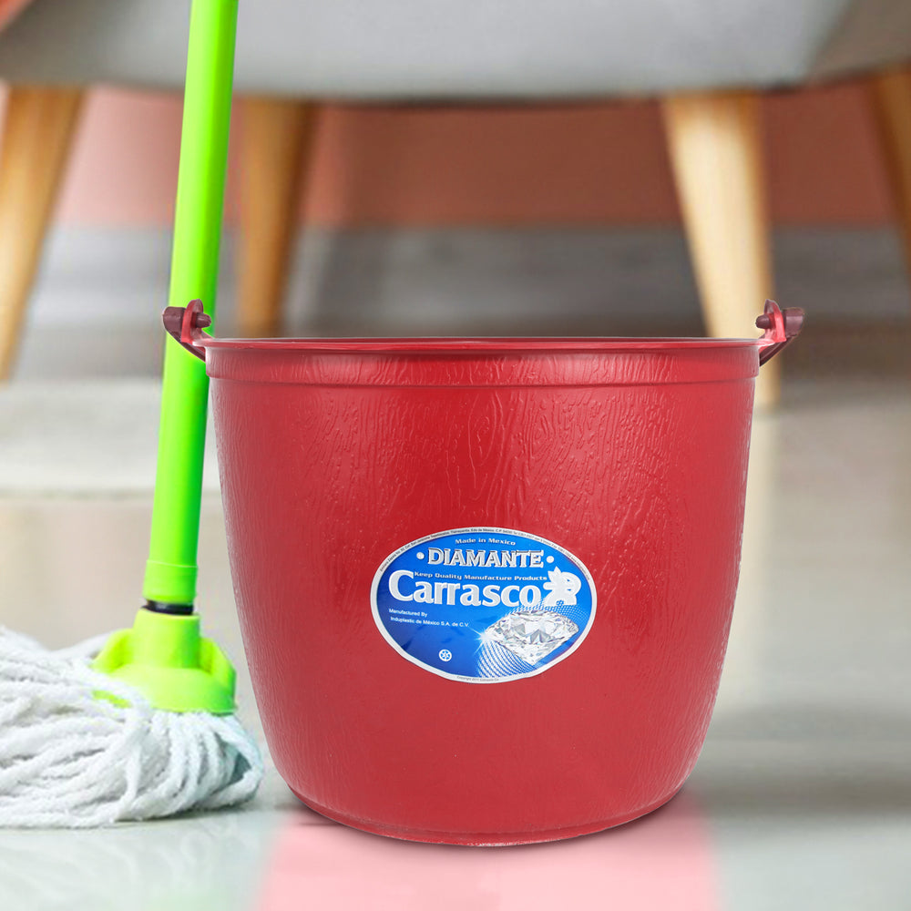 Cubeta de Plástico Barrilito, Color Vino, 12 L