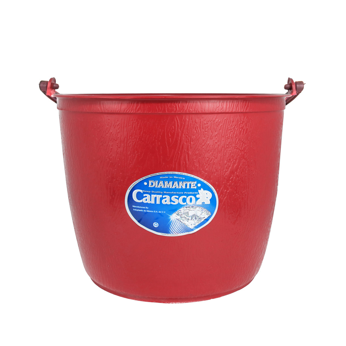 Cubeta de Plástico Barrilito, Color Vino, 12 L