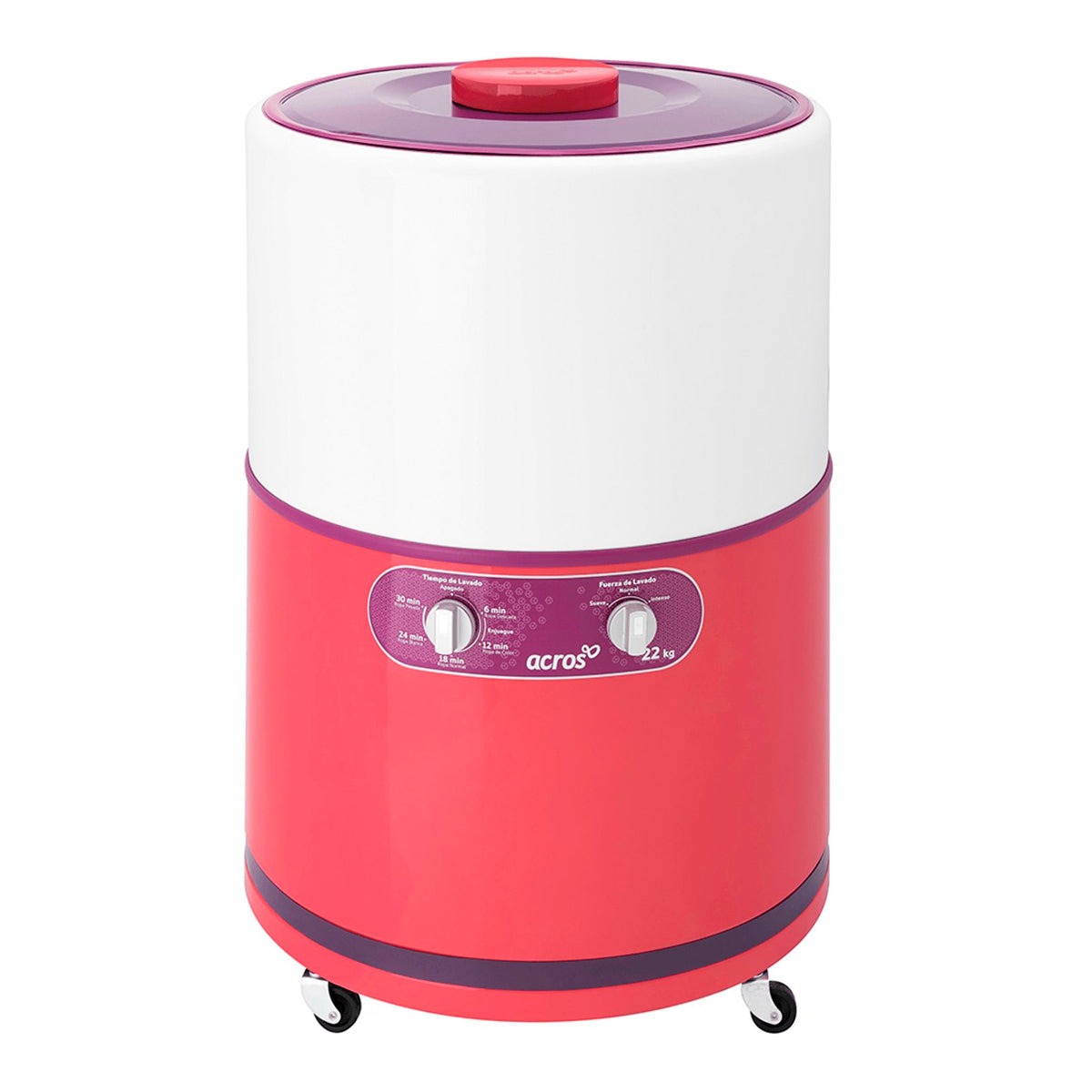 LAVADORA ACROS ALF-2253EC 22KG ROJA CORA **