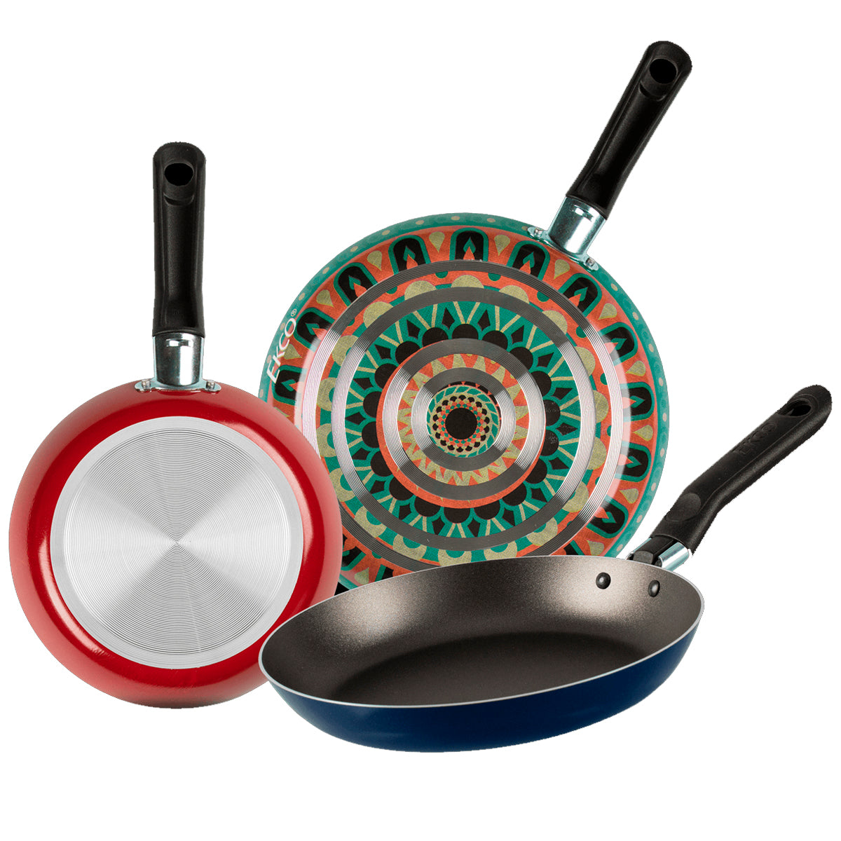 JUEGO DE SARTENES EKCO-VASCONIA MOD. 3 PACK HIPPIE CHIC 18,20,24 CM**