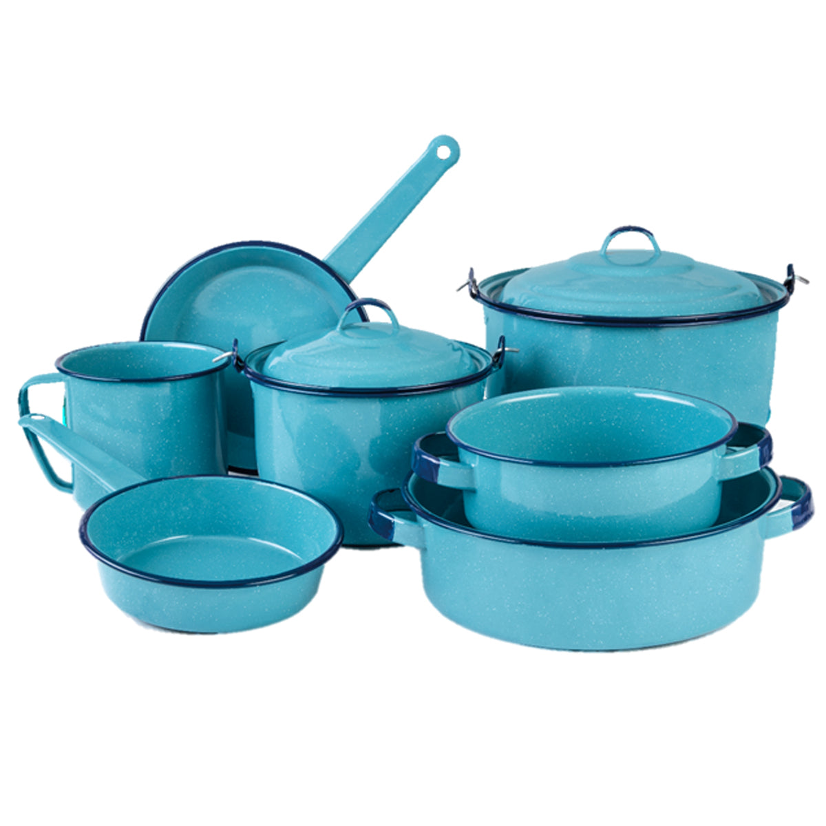 BATERIA CINSA HUASTECA AZUL TURQUESA 9 PZAS**