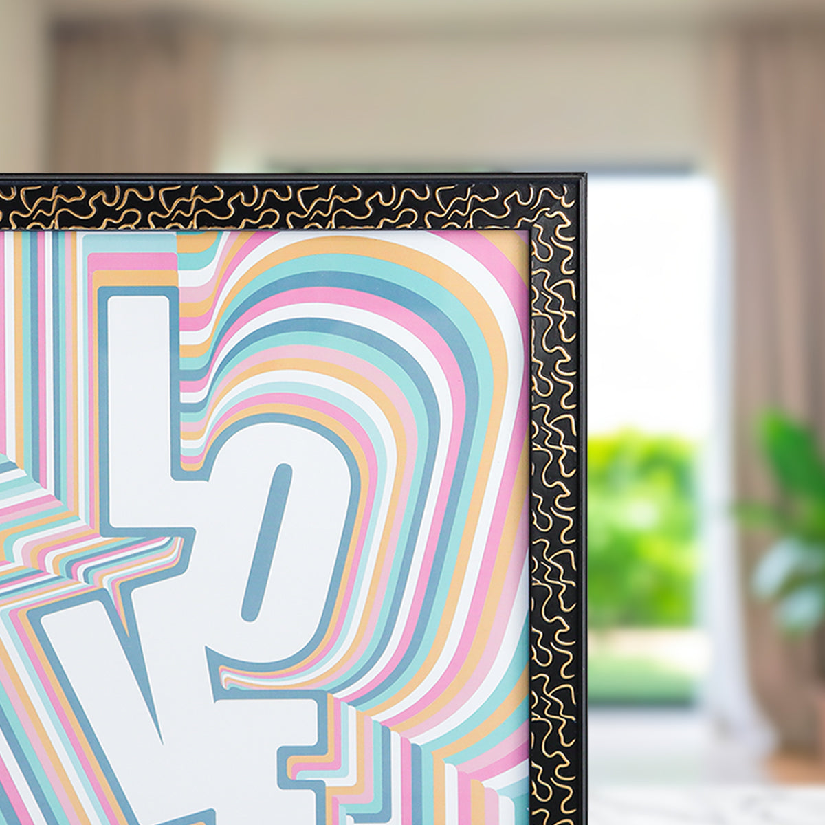 Portadocumento Negro con Detalles Dorados