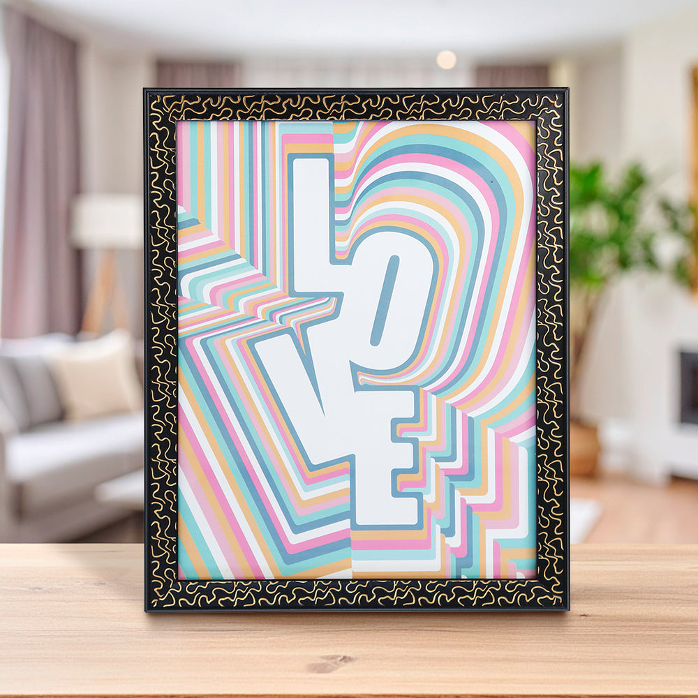 Portadocumento Negro con Detalles Dorados