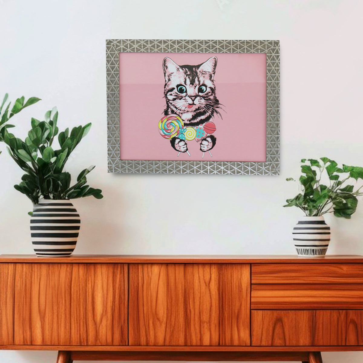 Portadocumento con Marco Diseño Triángulos, Color Gris