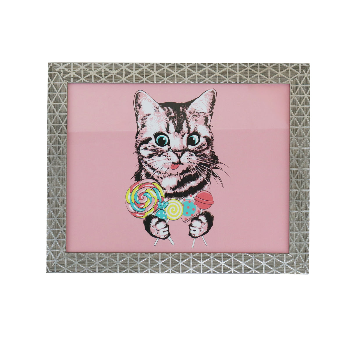 Portadocumento con Marco Diseño Triángulos, Color Gris