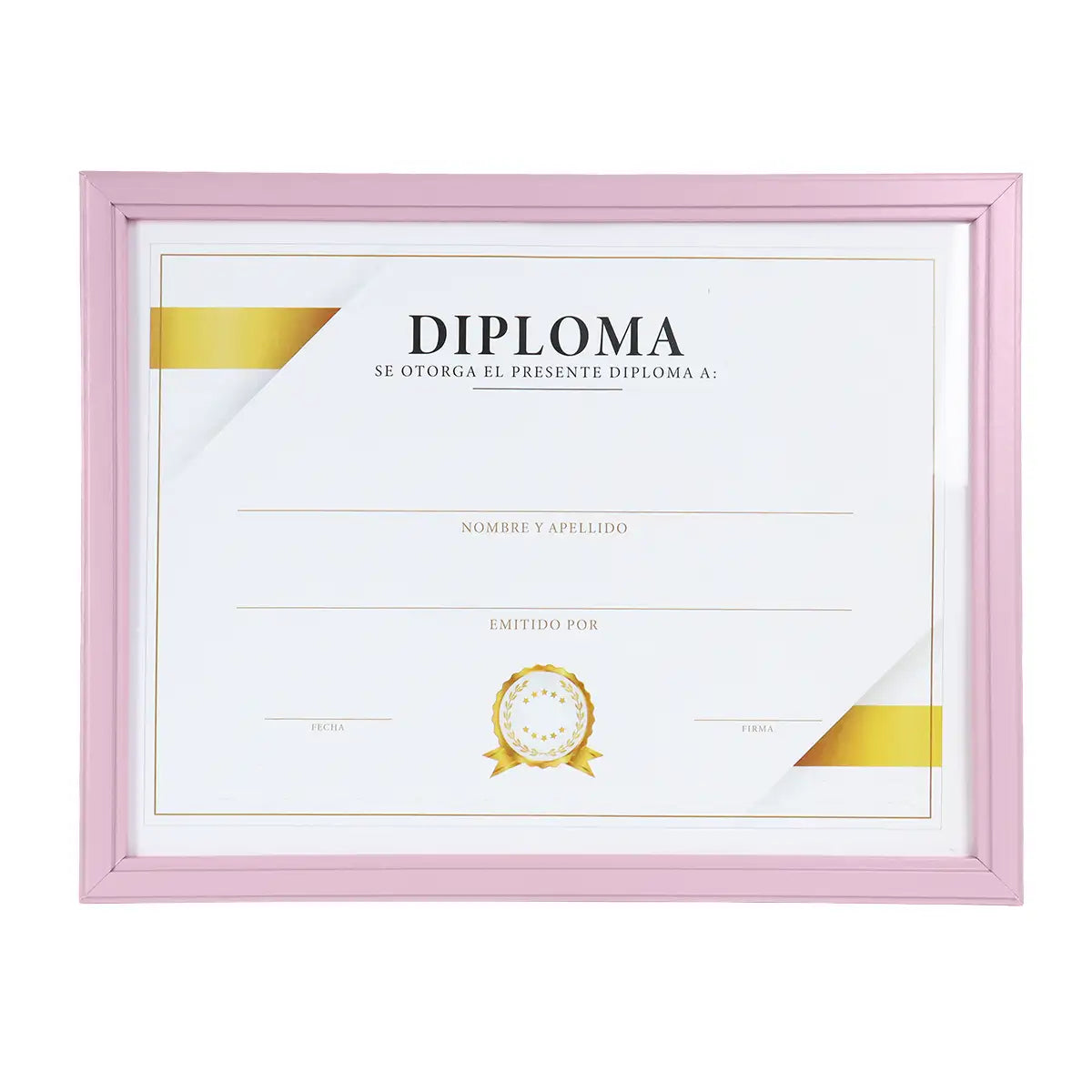 Porta Documento, Marco Color Rosa Pastel