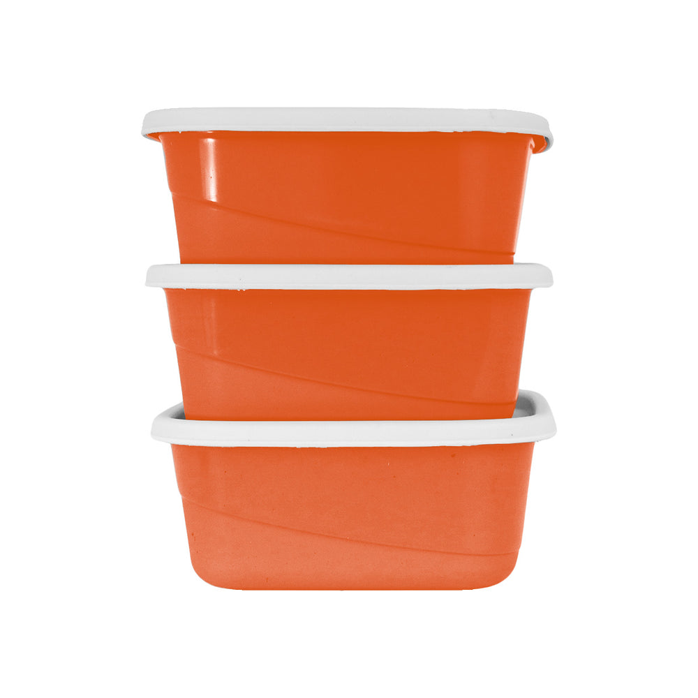 Set de 3 Contenedores Herméticos Cuadrados, 750 ml