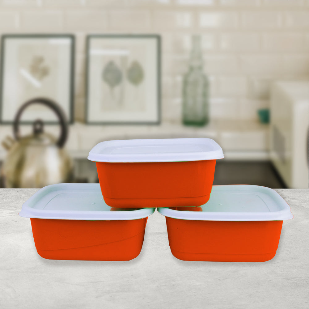 Set de 3 Contenedores Herméticos Cuadrados, 750 ml