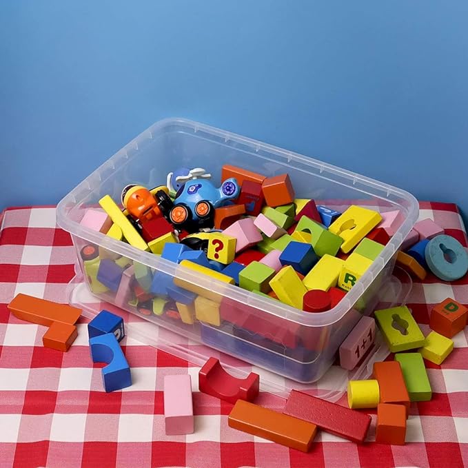 Caja de Plástico Rectangular 14L, color Naranja