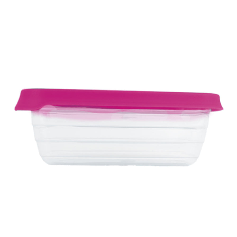 Recipiente de Plástico con Tapa color Rosa, 2 L