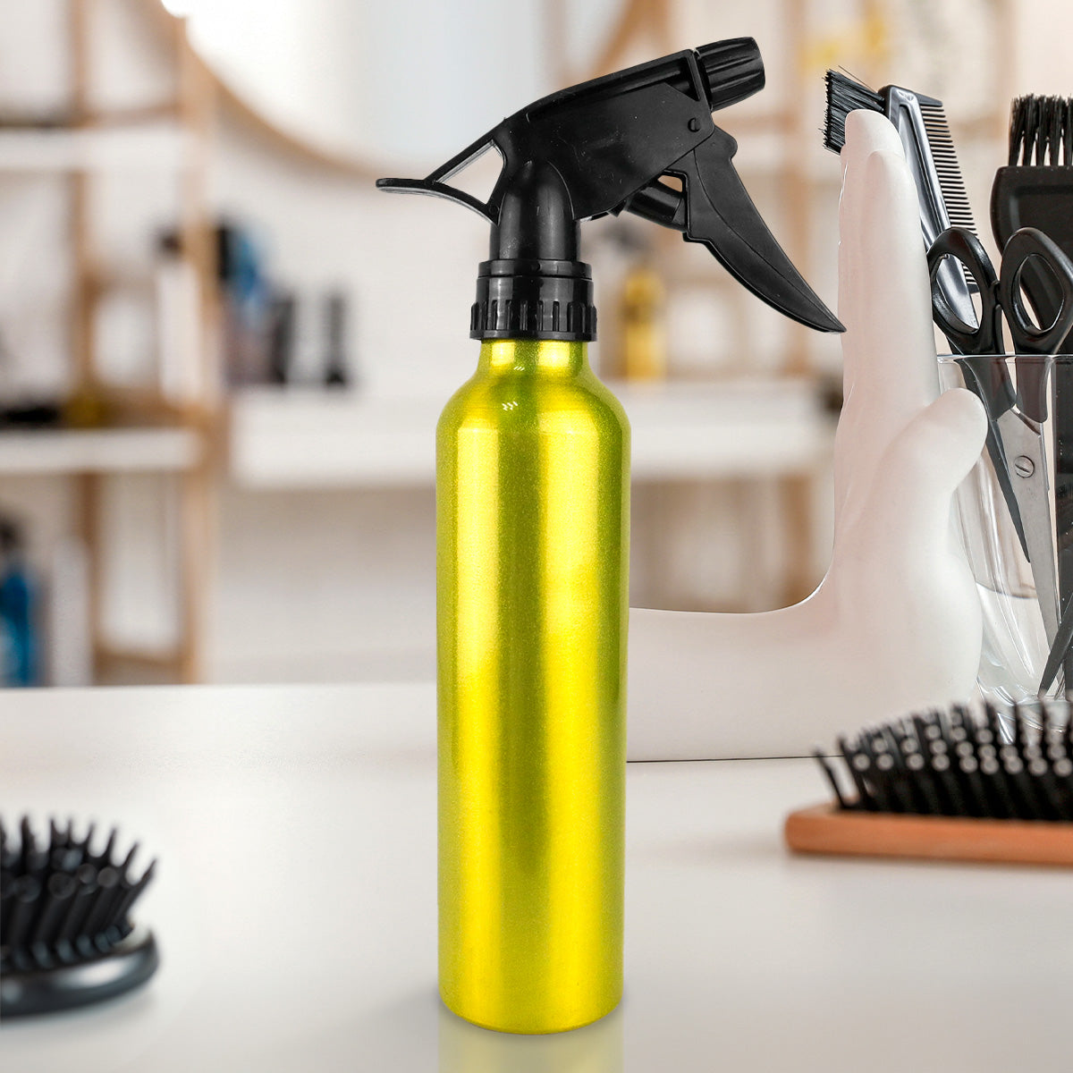 Atomizador de Aluminio, Color Amarillo, 280 ml