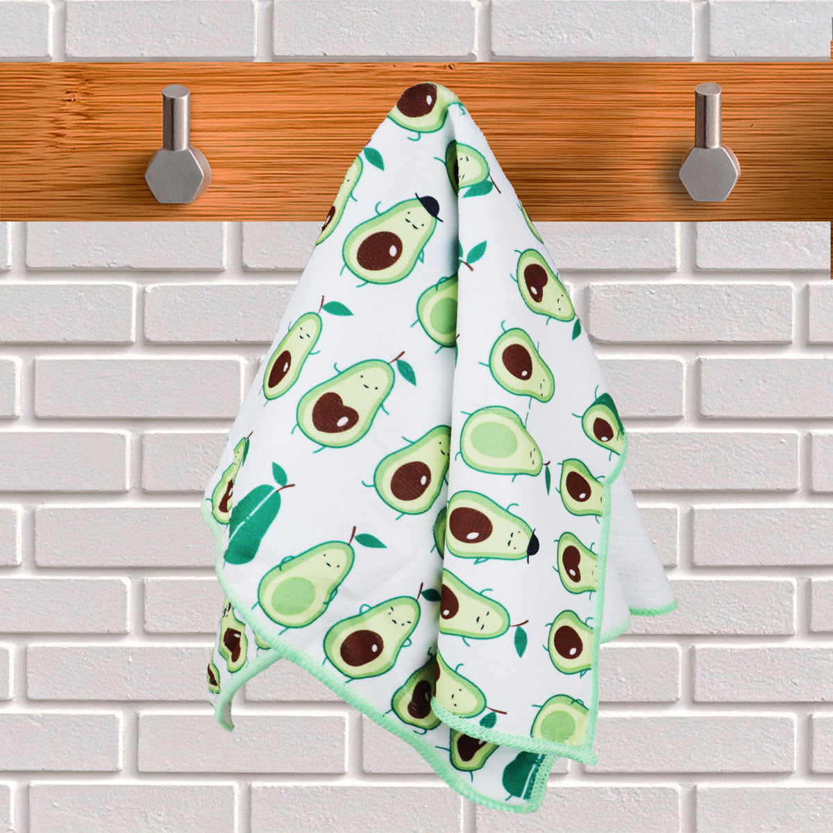 Set de 2 Trapos de Microfibra, Diseño Aguacate