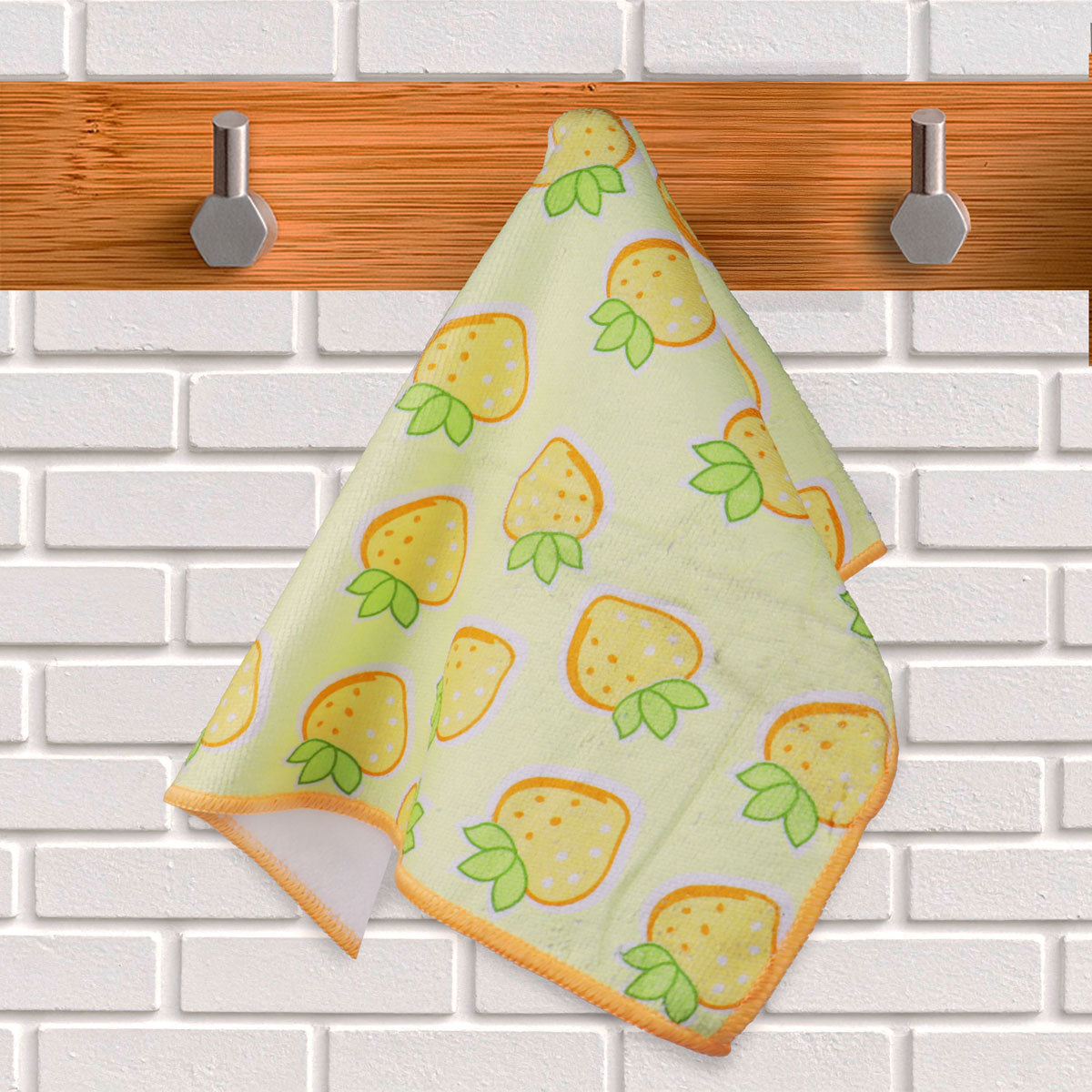 Set de 2 Trapos de Microfibra, Diseño Fresas