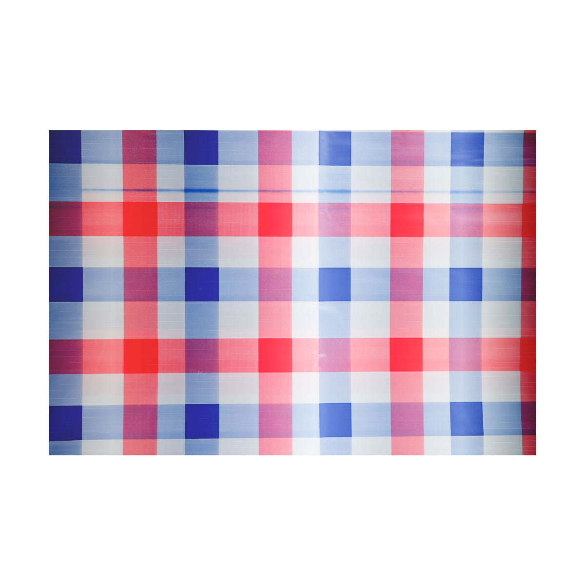 Mantel de Plástico Cuadros, Color Azul con Rojo