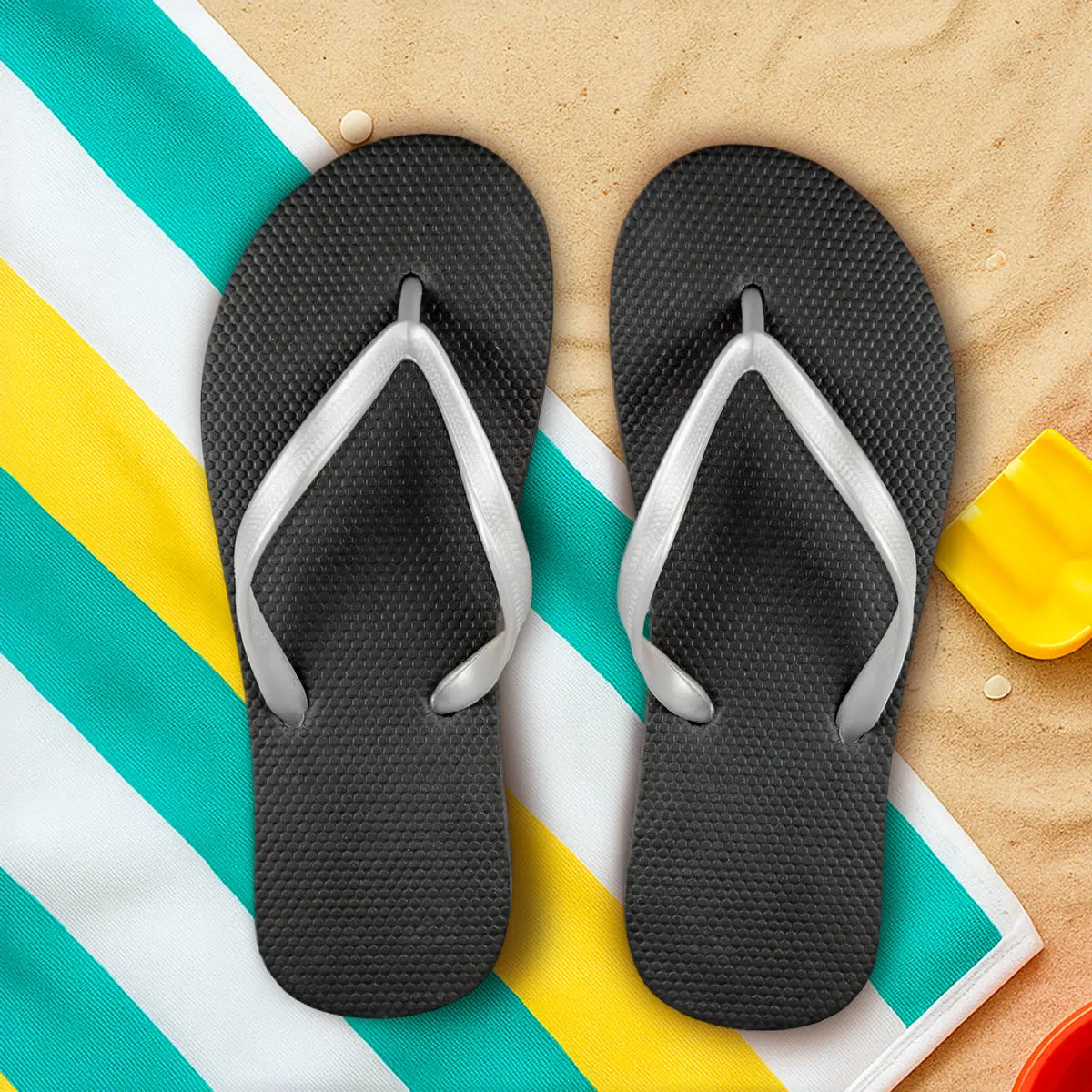 Sandalias, para Dama, Color Negro y Plata