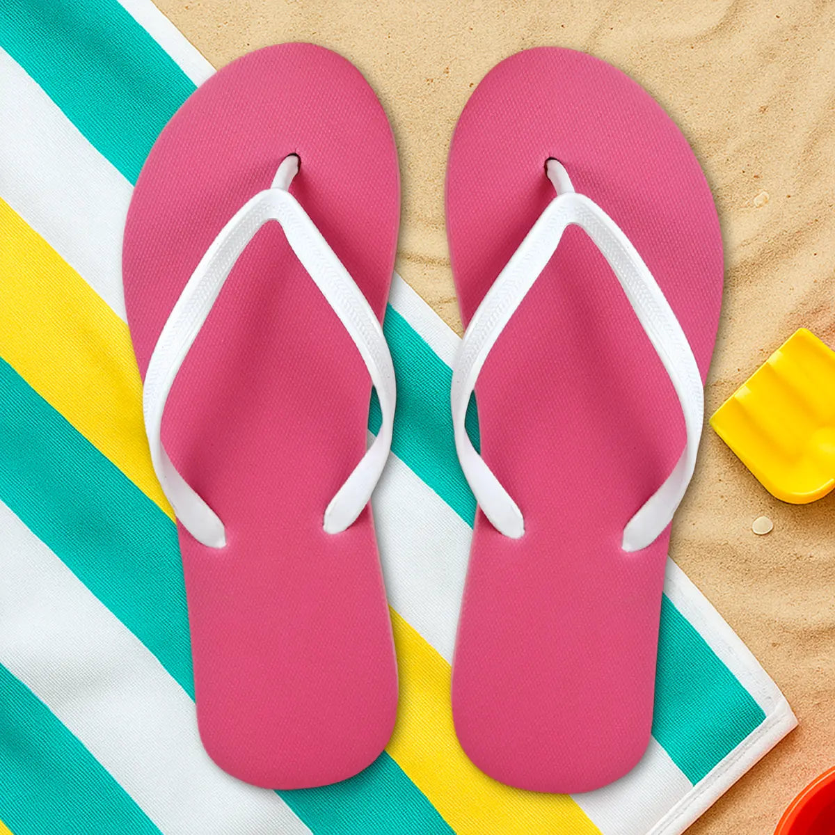 Sandalias, para Dama, Color Rosa y Blanco