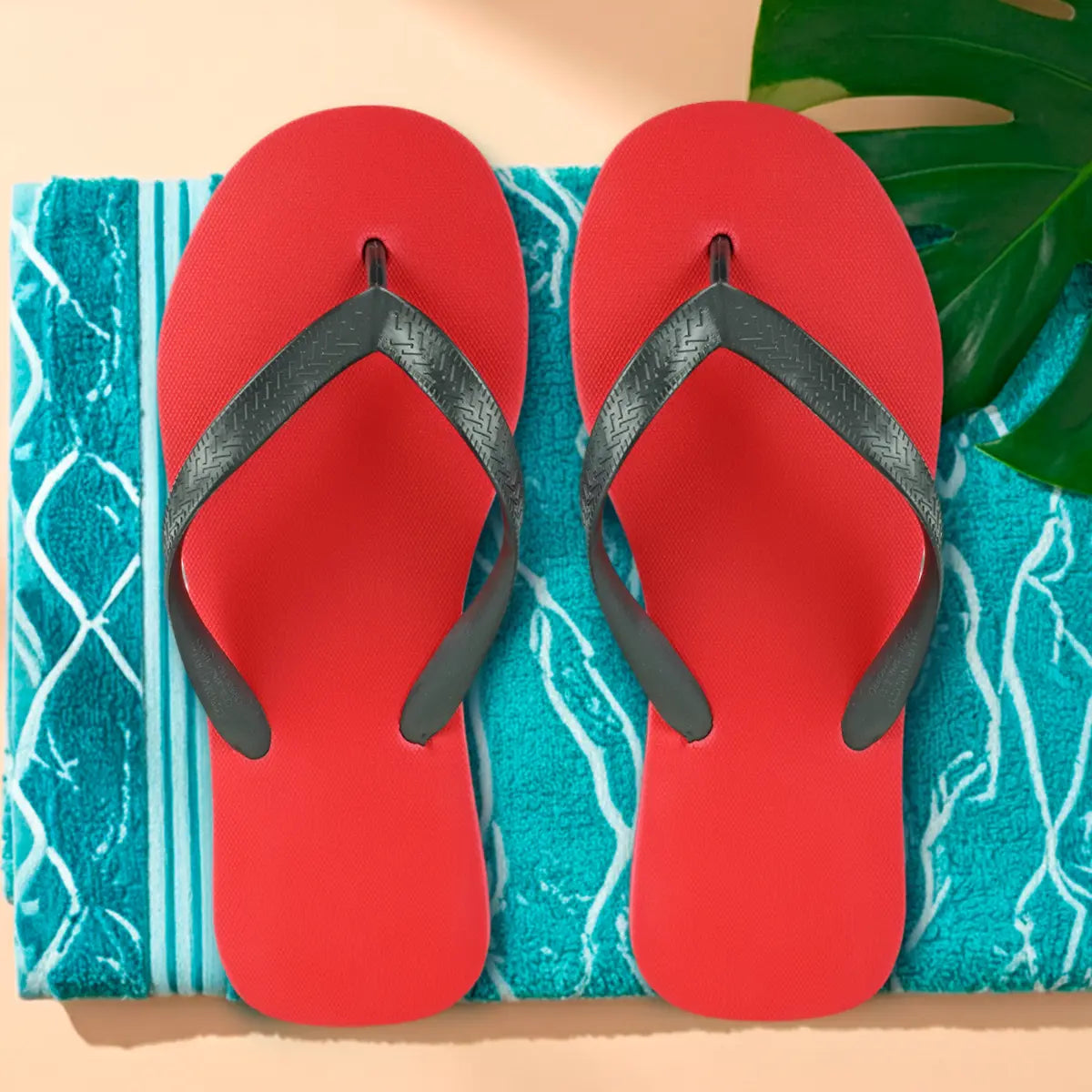 Sandalias, para Caballero, Color Rojo y Negro