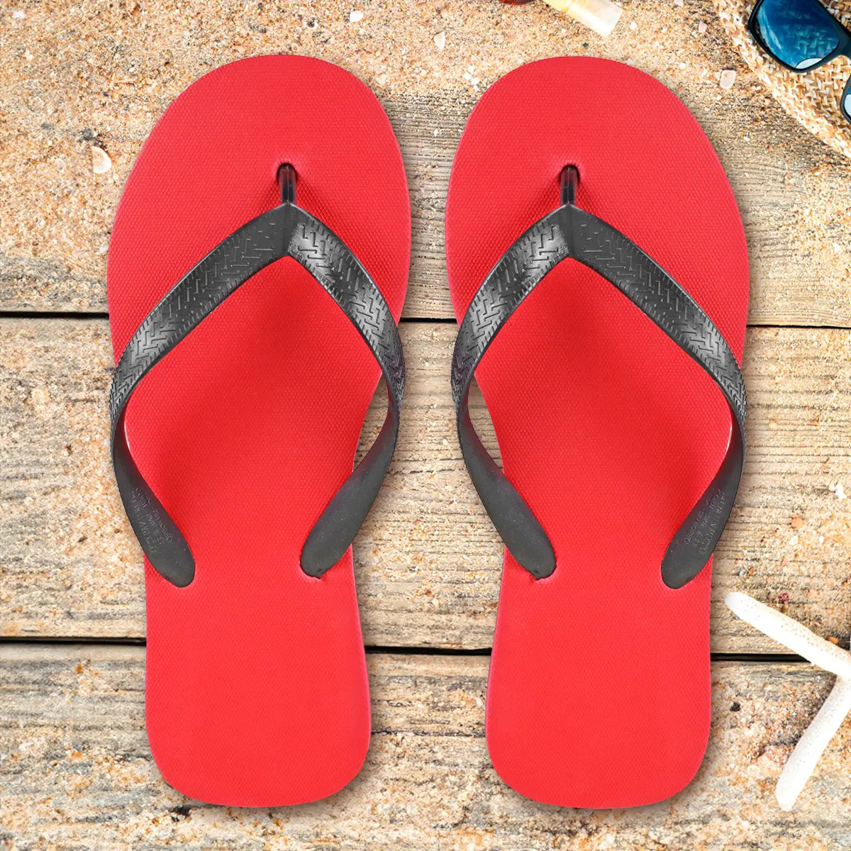 Sandalias, para Caballero, Color Rojo y Negro