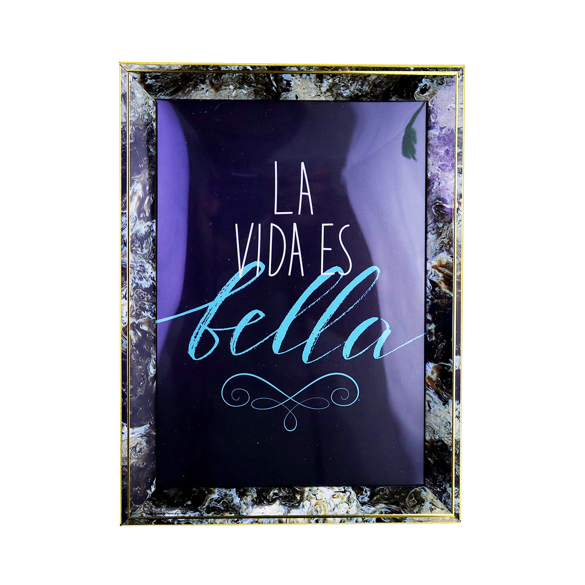 Portarretratos con Diseño de Mármol 13x18cm