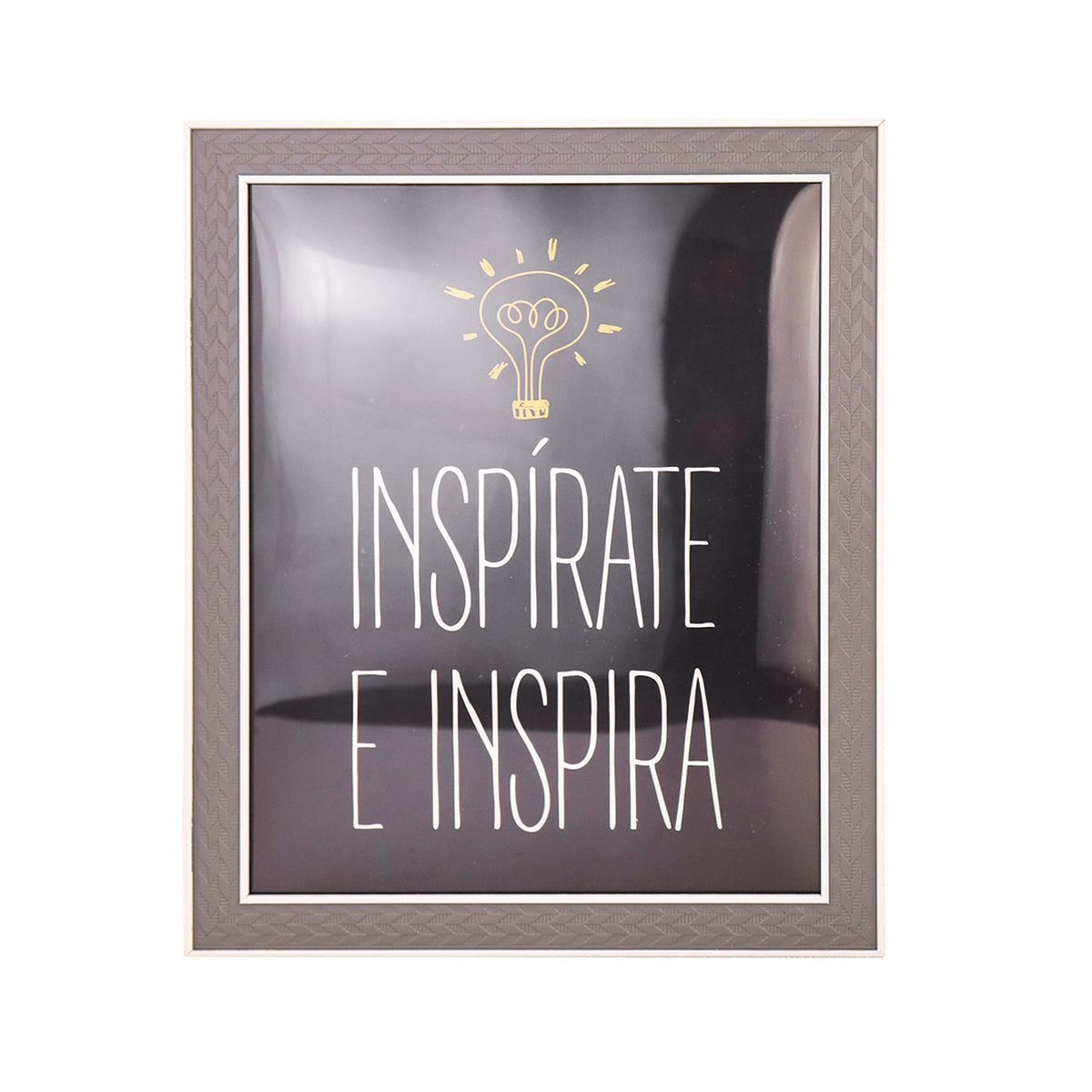 Portarretratos con Marco color Gris con Blanco, 20x25cm