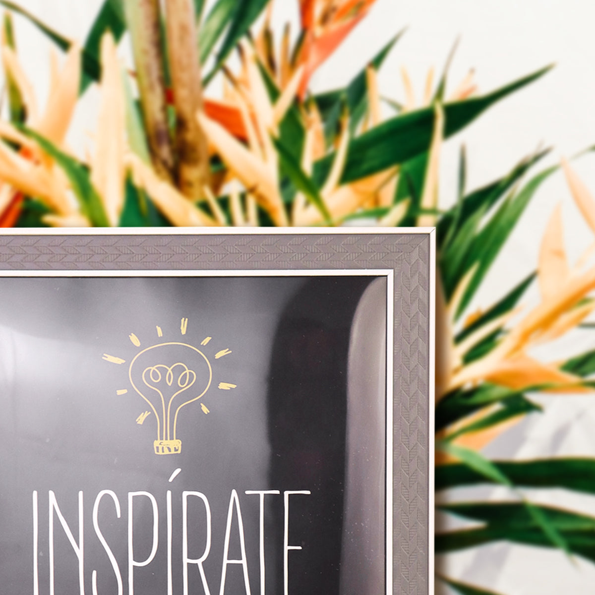 Portarretratos con Marco color Gris con Blanco, 20x25cm