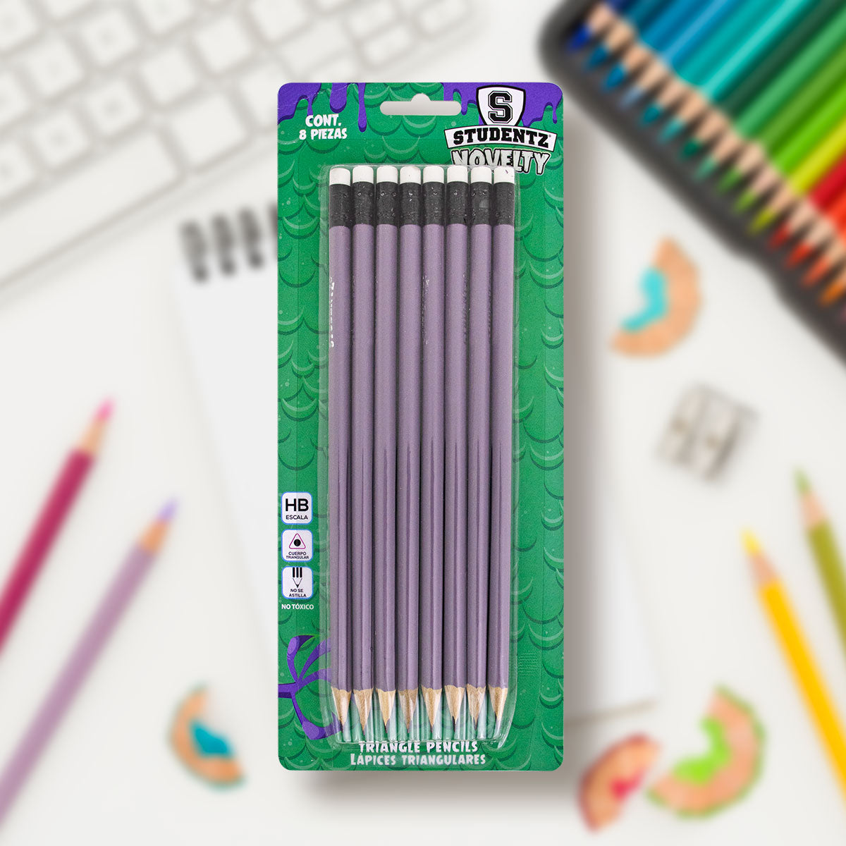 Paquete Lápices Triangulares 8pz.