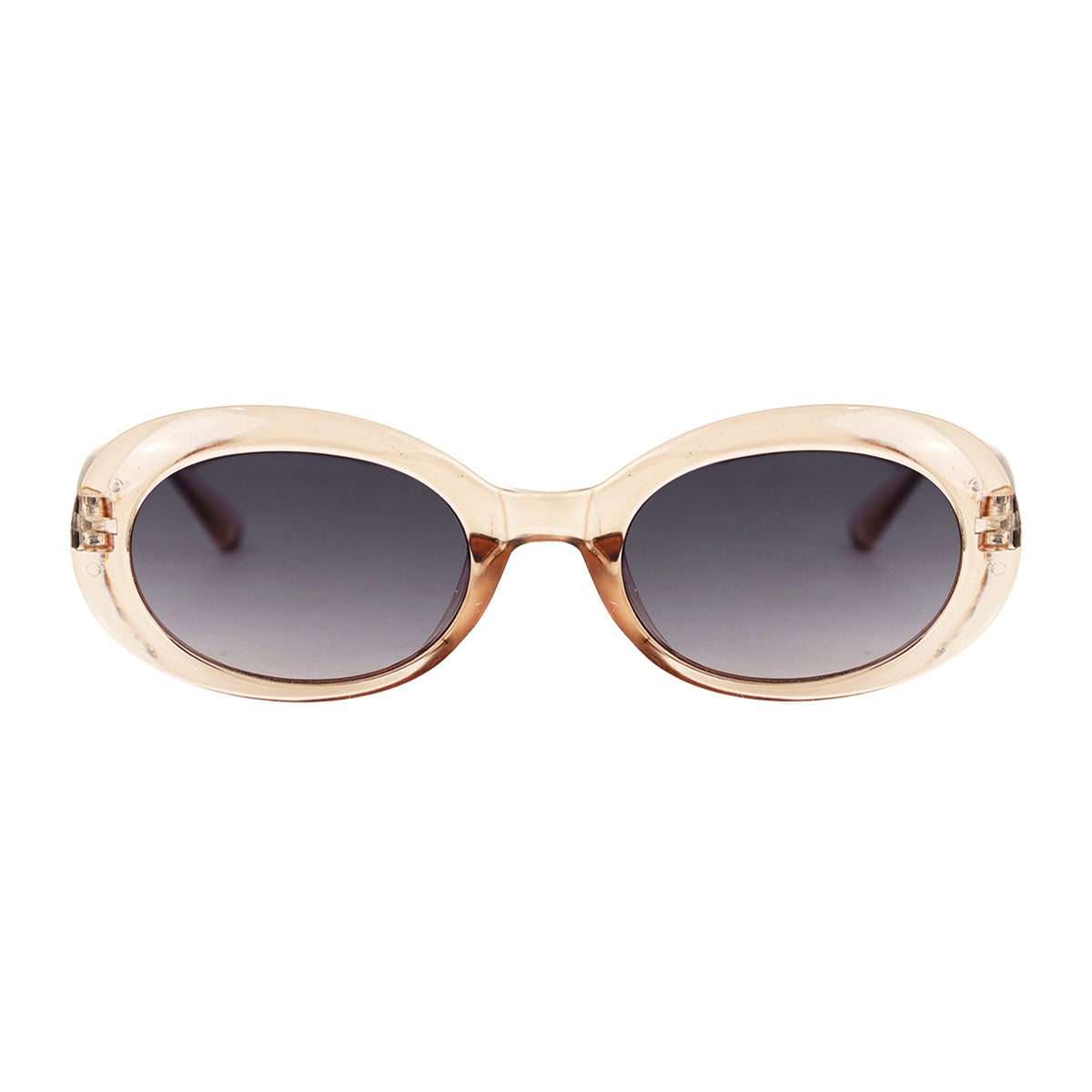 Lentes de Sol Redondos, Armazón Café Transparente