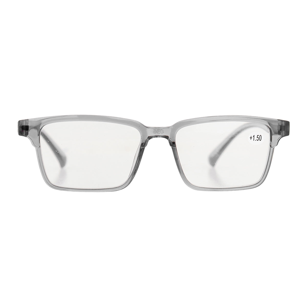 Lente con Armazón Cuadrado color Gris Oxford para Lectura, Dioptría 1.50