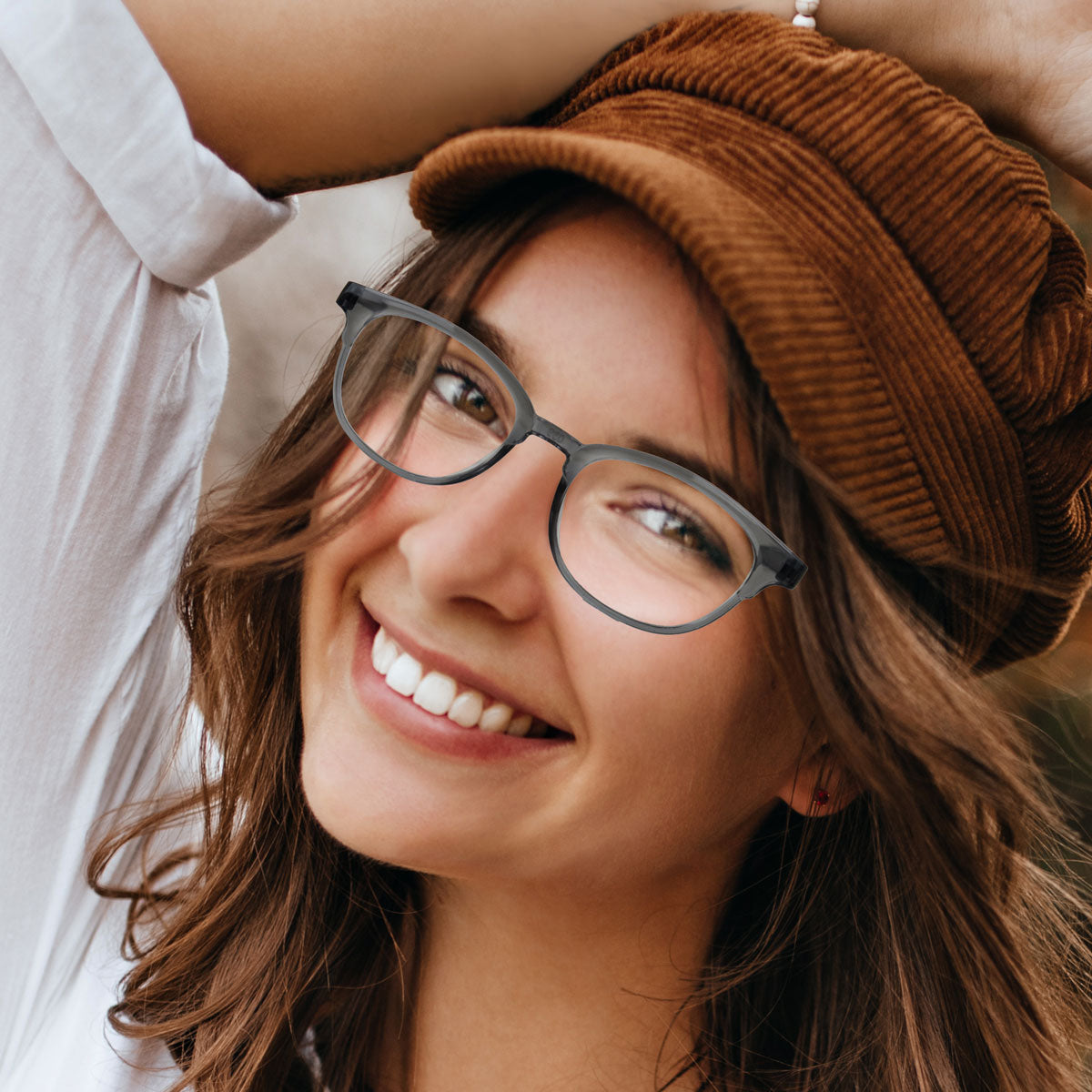 Lentes de Lectura, Forma Ovalada, Color Gris, +2.00
