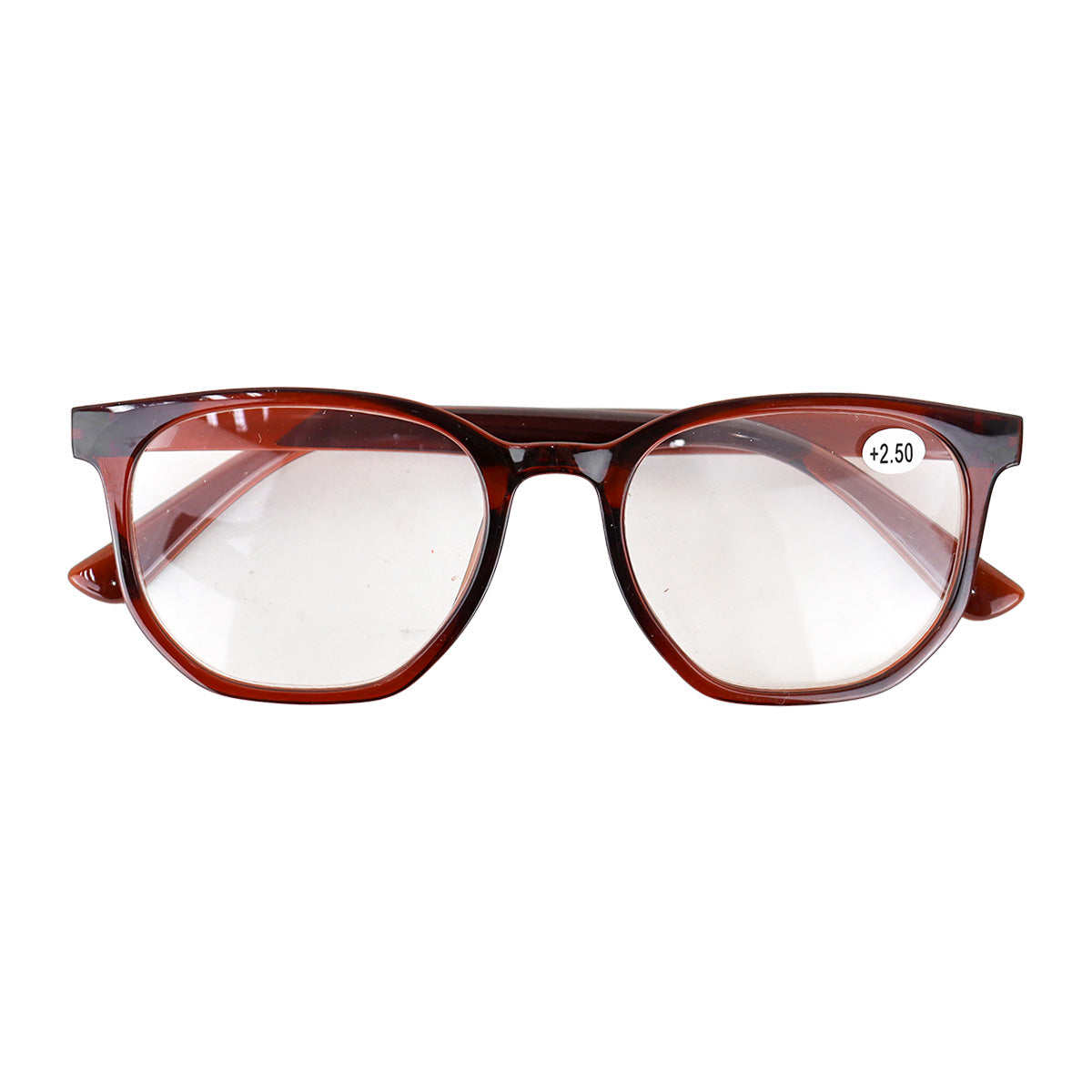 Lentes de Lectura Oval, Color Café +2.50