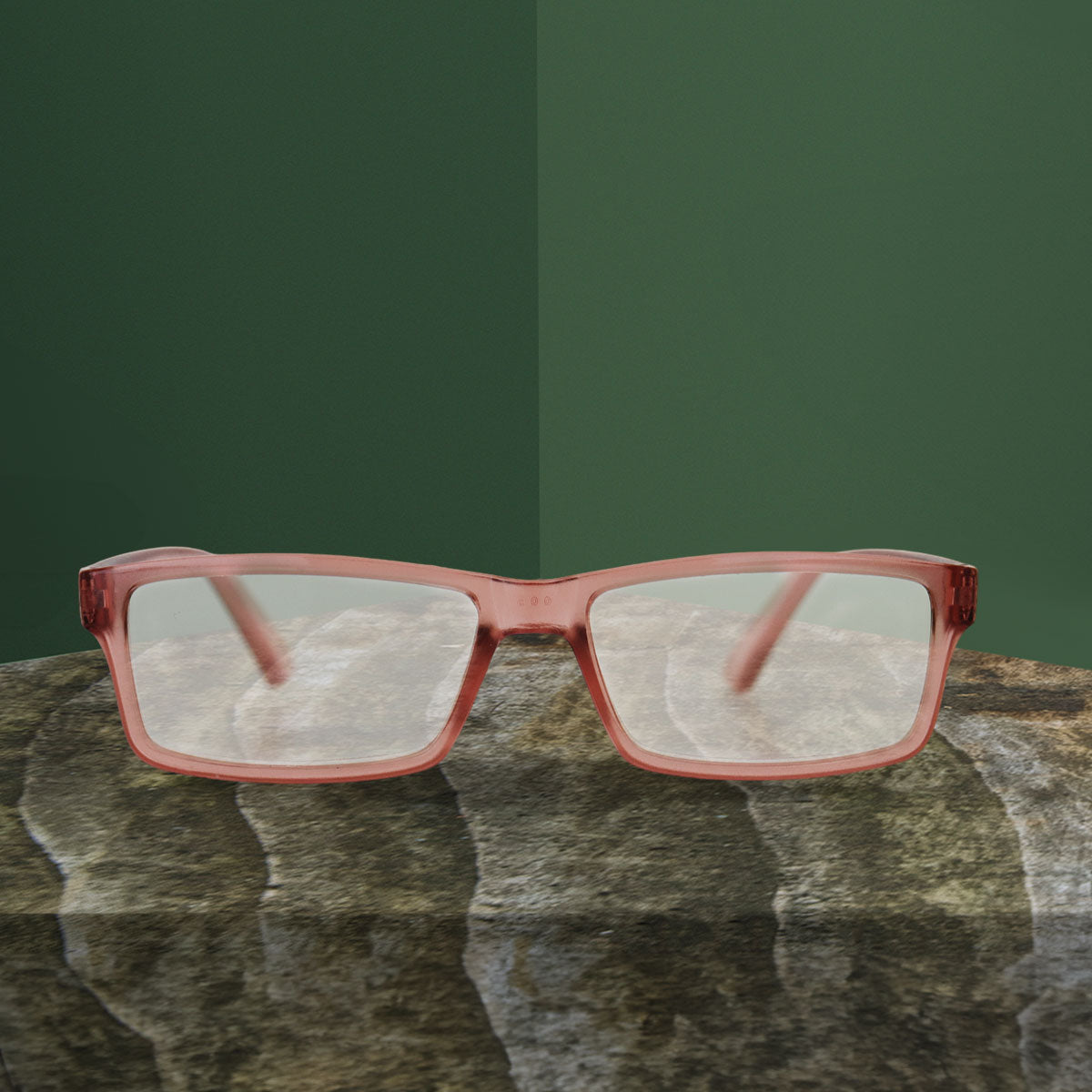 Lente con Armazón Rectangular color Rosa, Dioptría 2.50