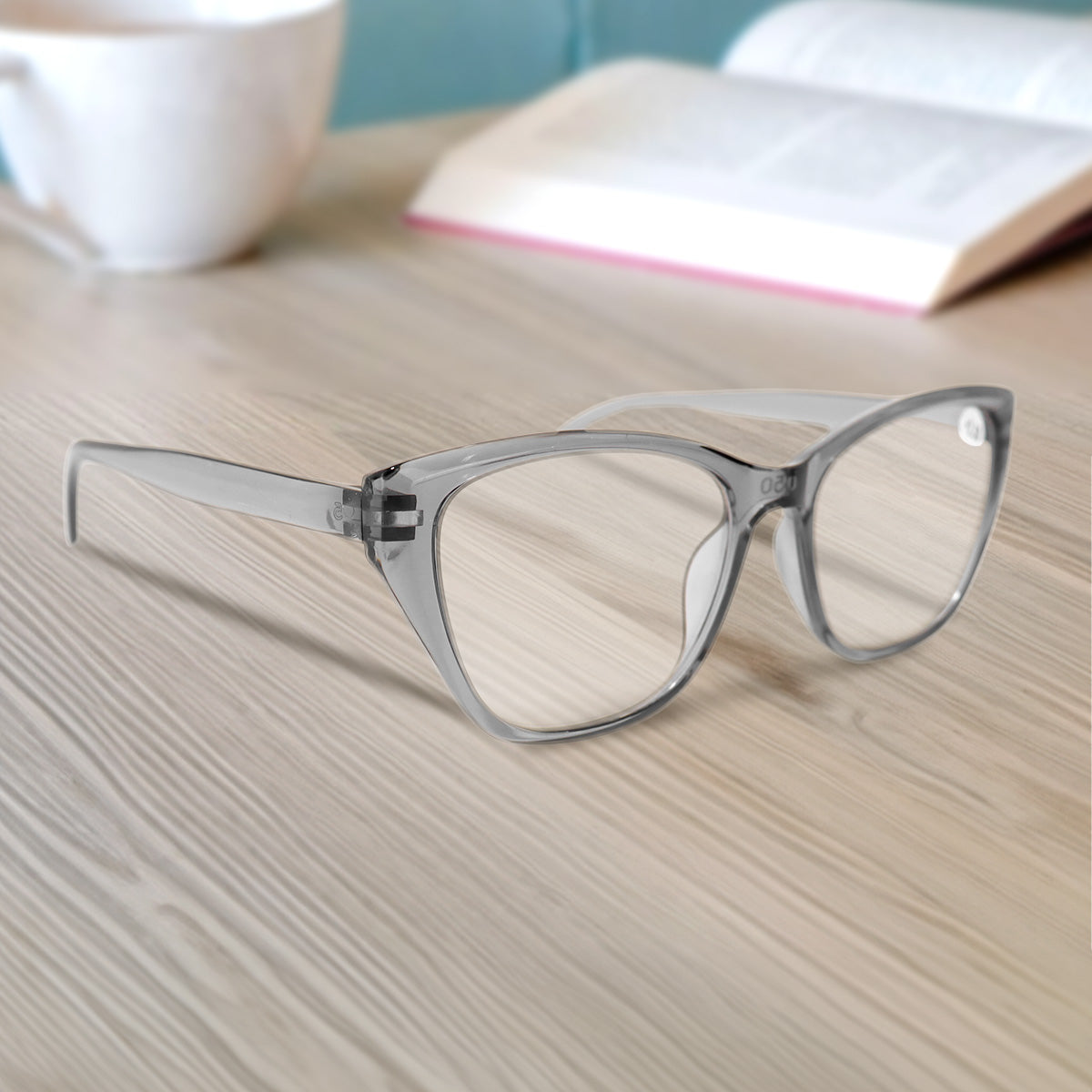 Lentes de Lectura Oval, Color Negro +2.50