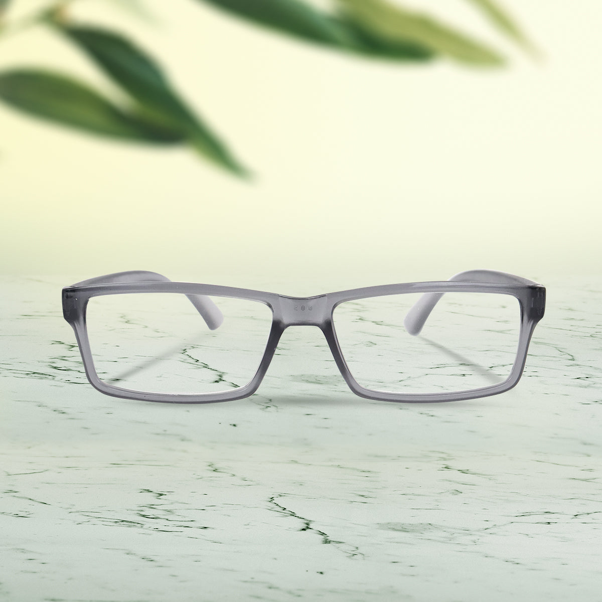 Lentes con Armazón Rectangular color Gris Oxford, Dioptría 3.00