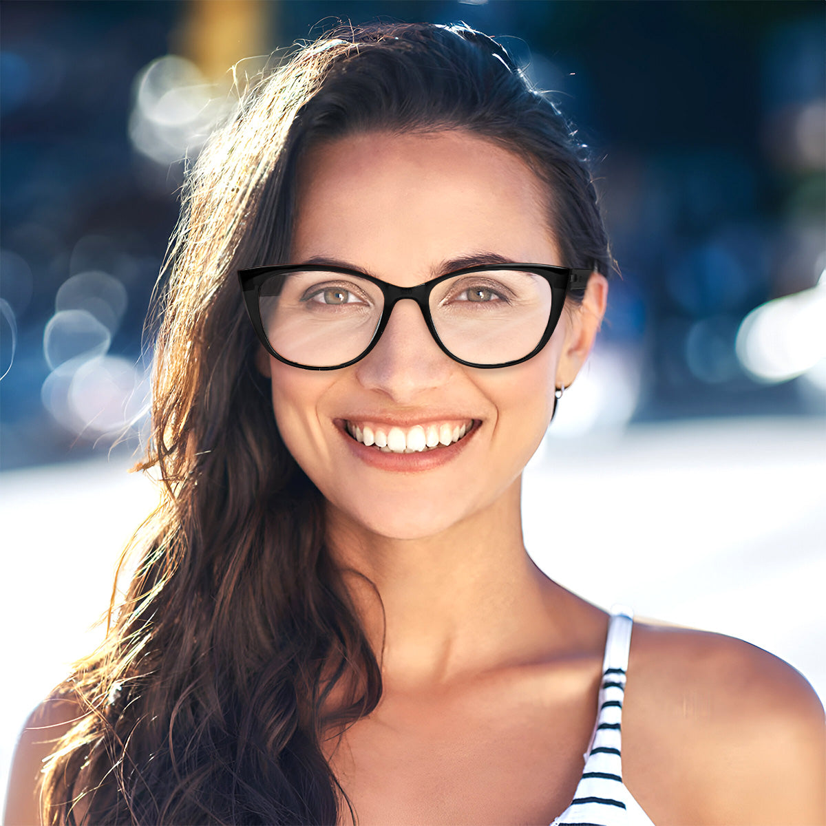 Lentes de Lectura Ovales, Color Negro, +1.50