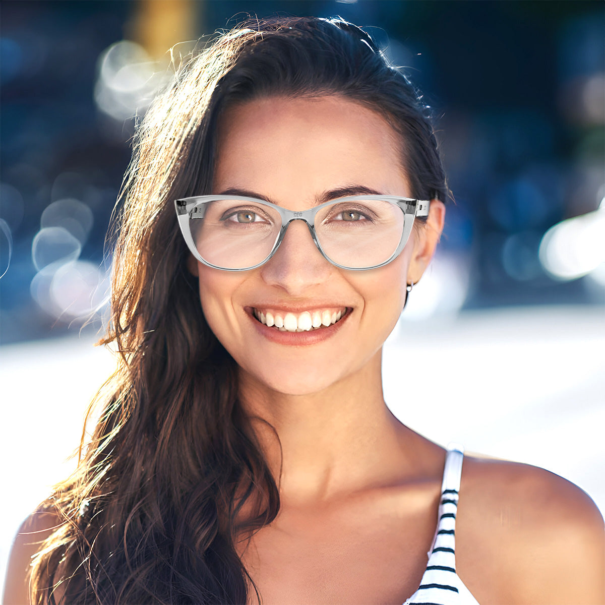 Lentes de Lectura, +2.00, Color Negro Transparente