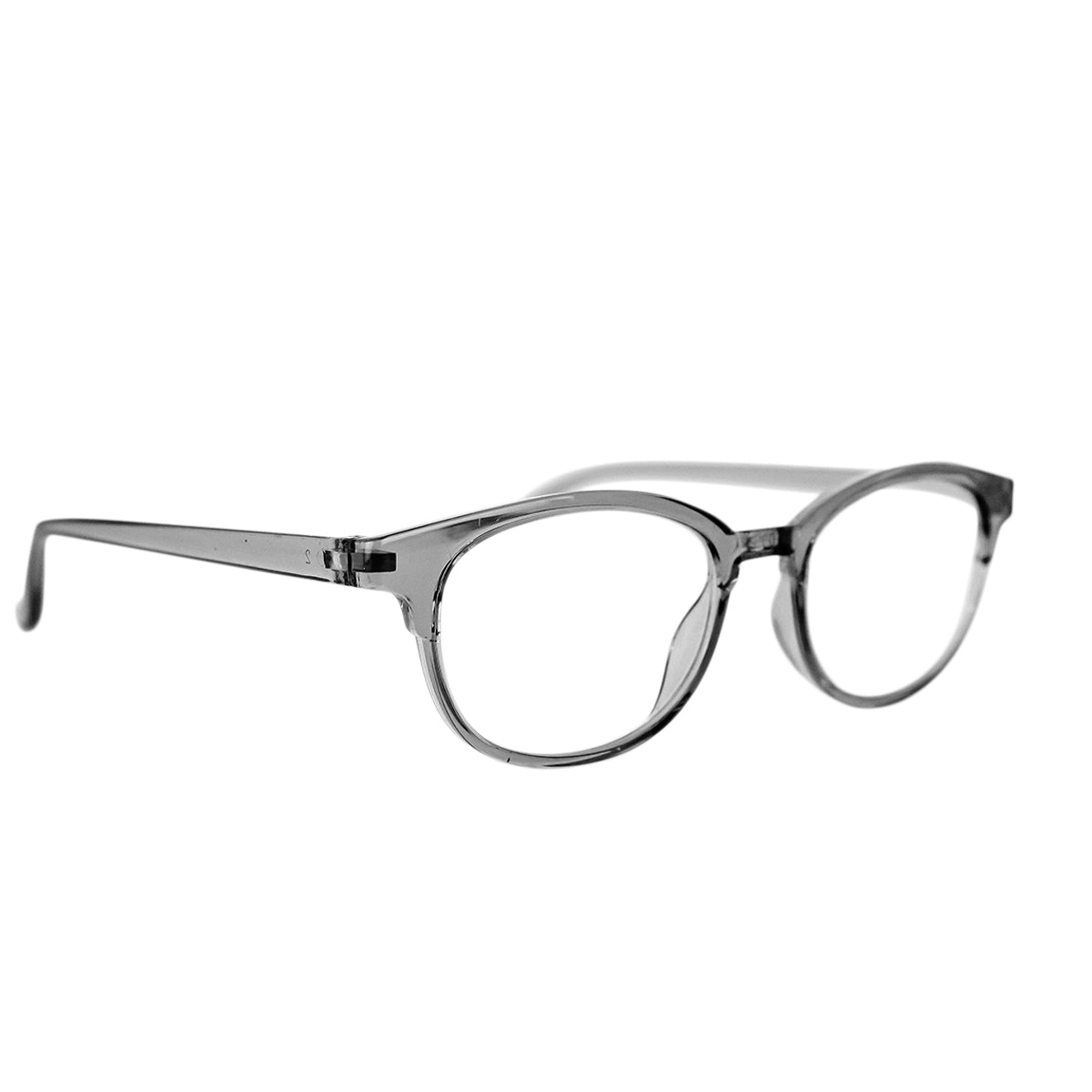 Lentes de Lectura Ovalados, Armazón Color Negro Transparente, +2.50