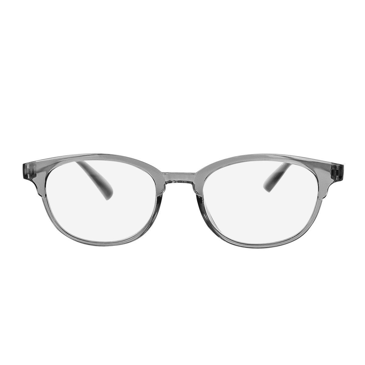 Lentes de Lectura Ovalados, Armazón Color Negro Transparente, +2.50