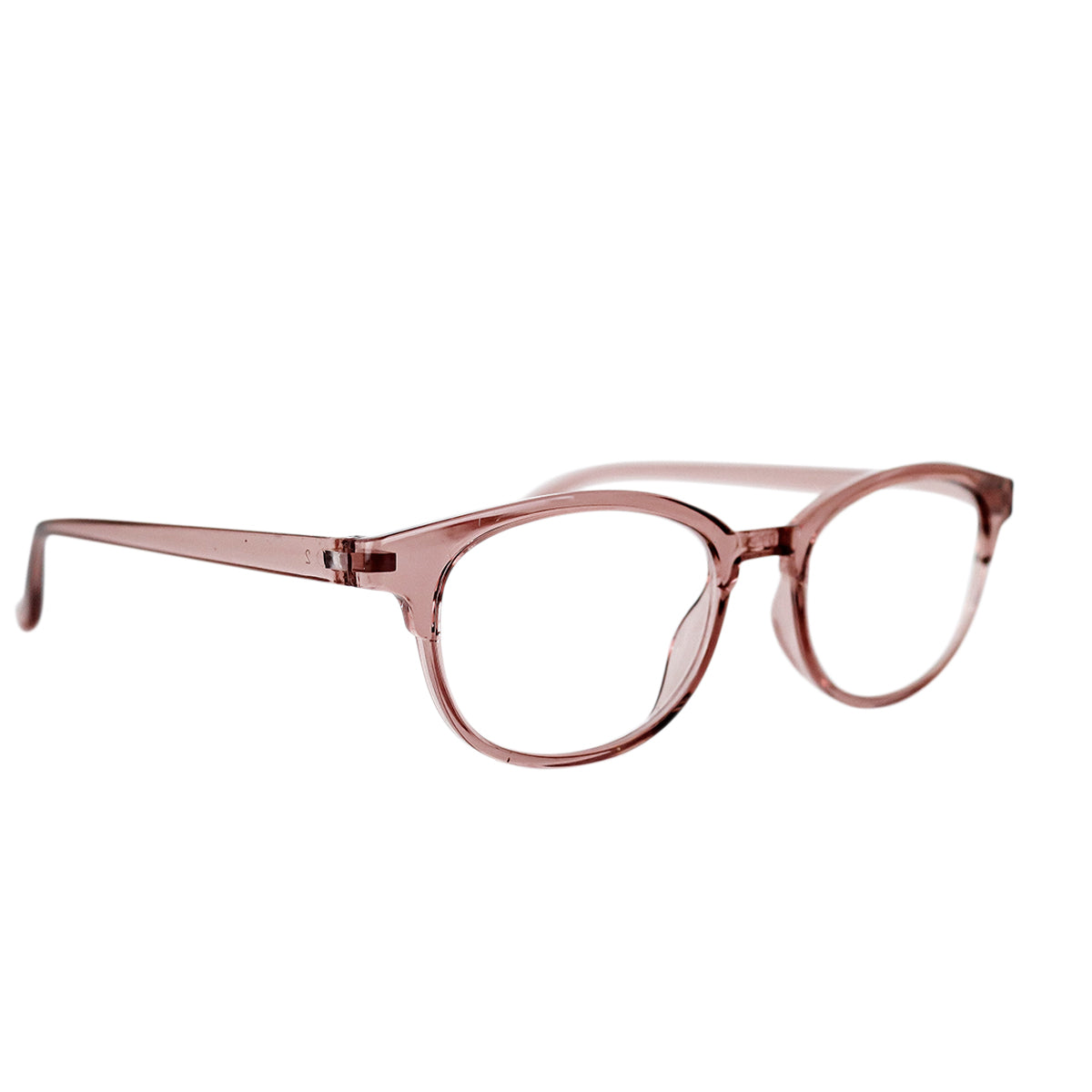 Lentes de Lectura Ovalados, Armazón Color Café Transparente, +2.50