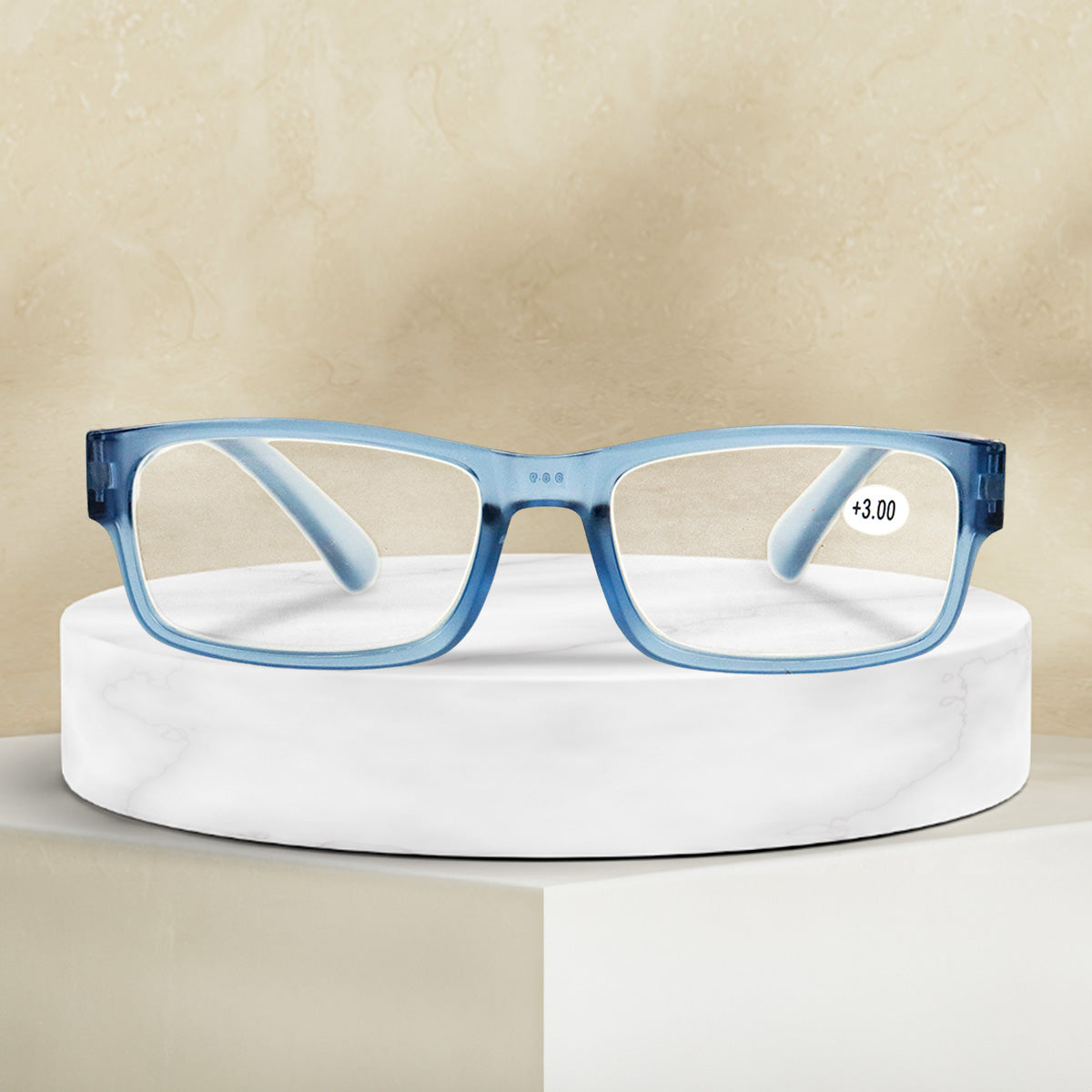 Lentes con Armazón Rectangular color Azul Petróleo, Dioptría 3.00