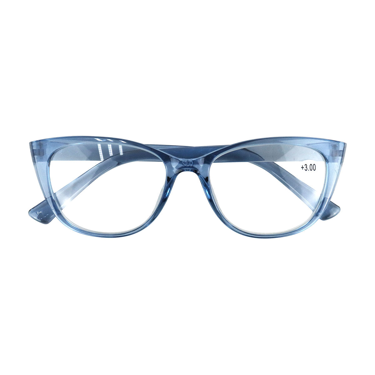 Lentes con Armazón Ovalado color Azul, Dioptría 3.00