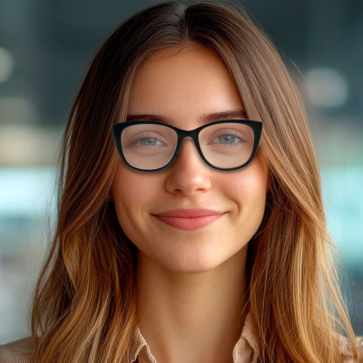 Lentes con Armazón Ovalado color Negro, Dioptría 3.00