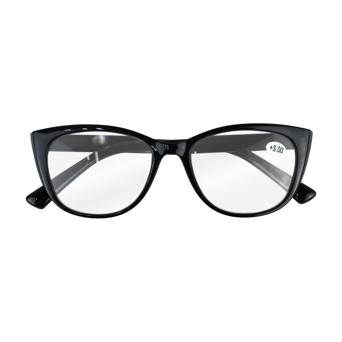 Lentes con Armazón Ovalado color Negro, Dioptría 3.00