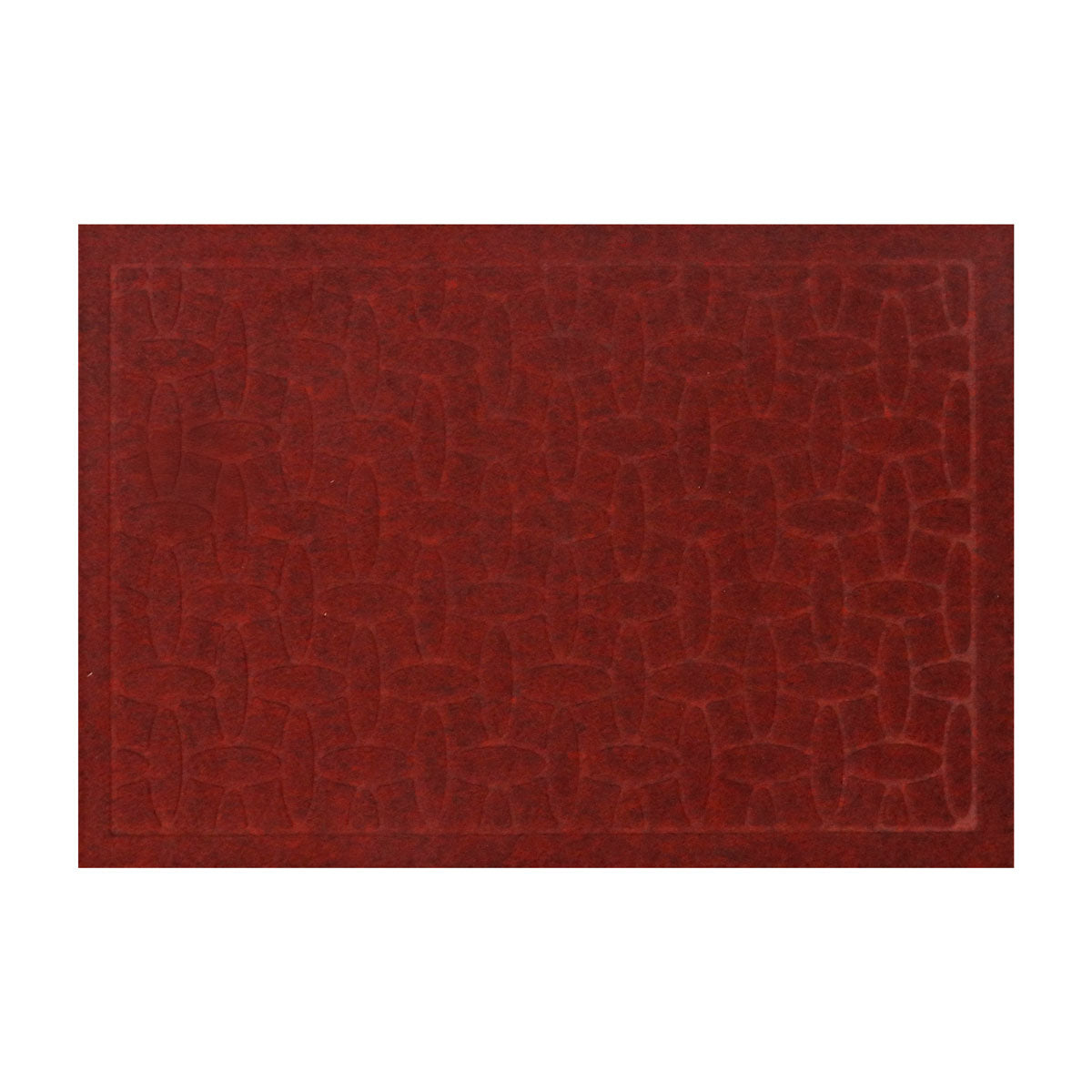 Tapete Rectangular color Ladrillo con Diseño de Piedras