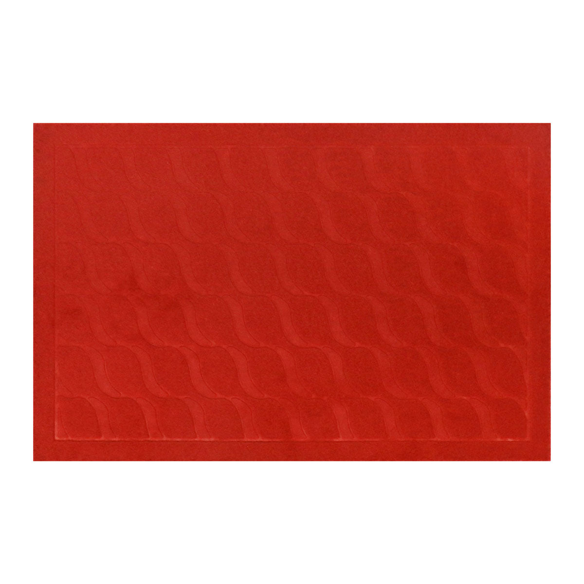 Tapete Rectangular color Carmesí con Diseño de Olas