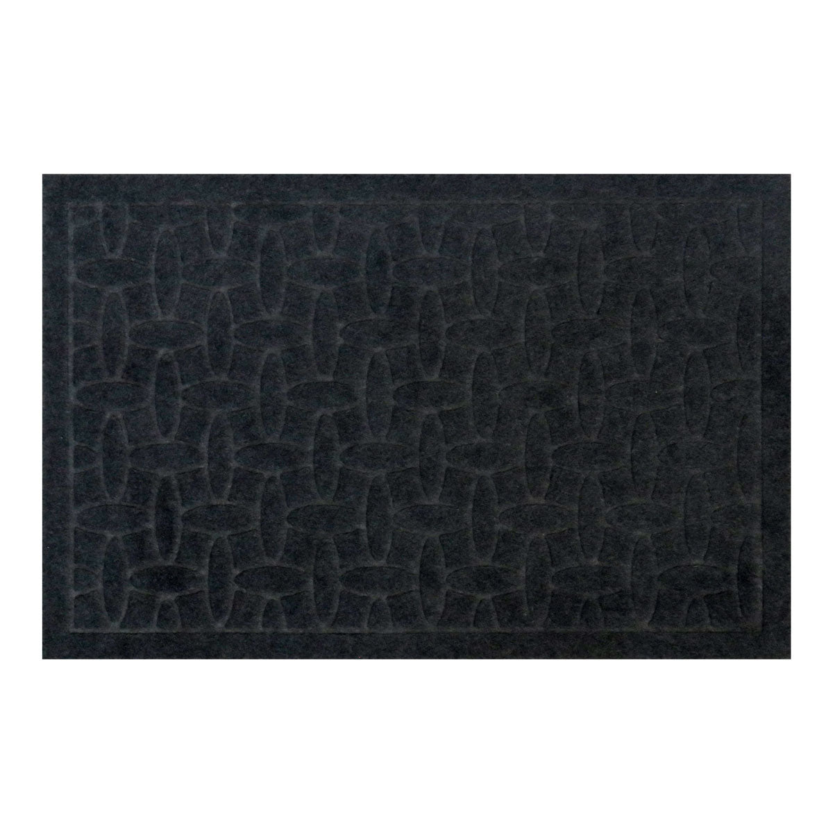 Tapete Rectangular color Gris con Diseño de Piedras